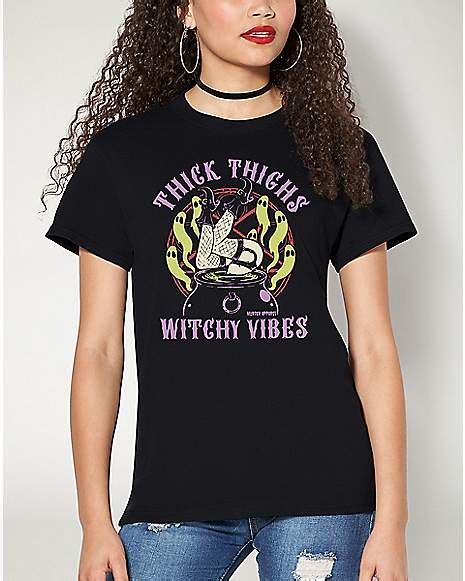 Thick Thighs Witchy Vibes T Shirt Murder Apparel Spencers