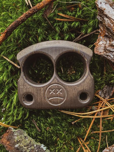2 Finger Brass Knuckles Dfk 01 Micarta Eco Wood Edccraft