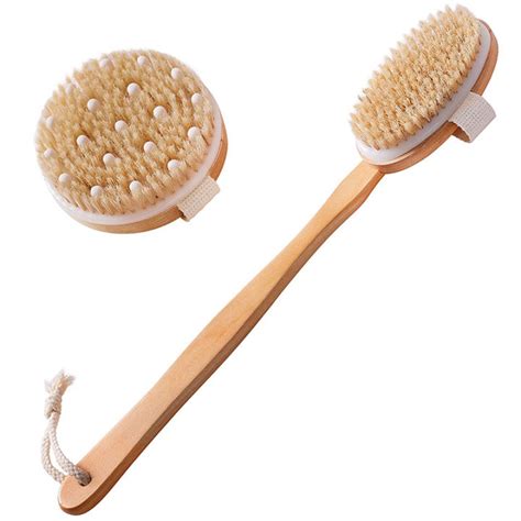 Dry Brushing Body Brush Set Of Dry Skin Exfoliating Brush Handle