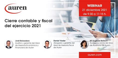 Cierre Contable Y Fiscal Del Ejercicio Auren Espa A