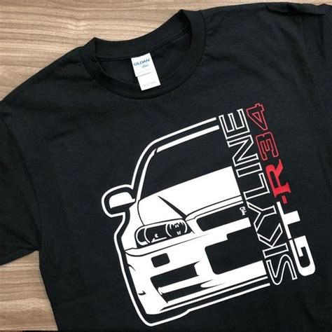 Cool Design Nissan Skyline Gt R 34 T Shirt Mens O Neck Tee Shirts