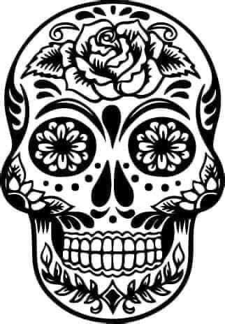 Pin By Socorro Arroyo On Cricut Skull Coloring Pages Sugar Skull