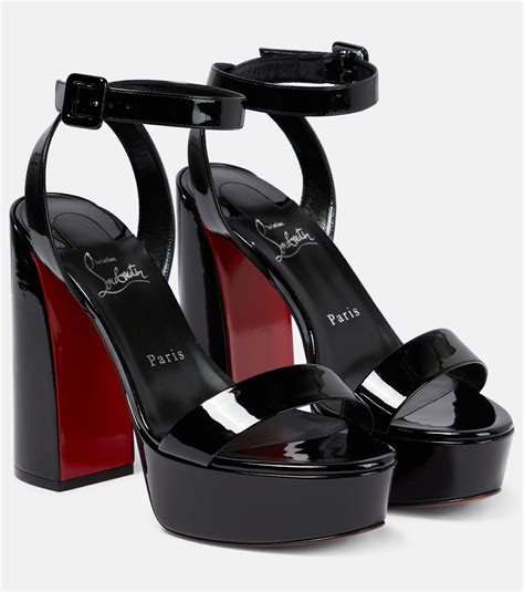 Christian Louboutin Movida Sabina Patent Leather Platform Sandals