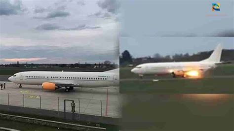 The Arsenal Womens Team Jet Catches Fire On The Runway Hours After