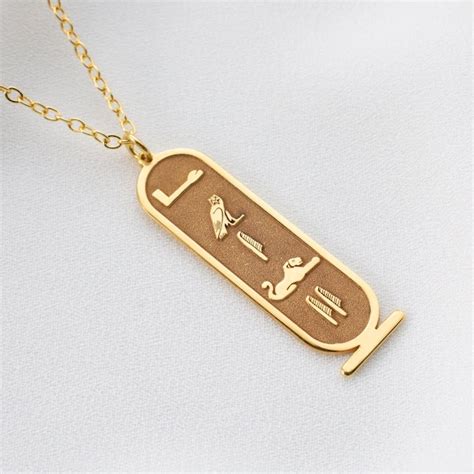 Personalized Hieroglyphic Name Necklace Etsy Uk