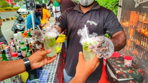 Refreshing Orange Mojito And Mocktail Making Street Food Bangladesh