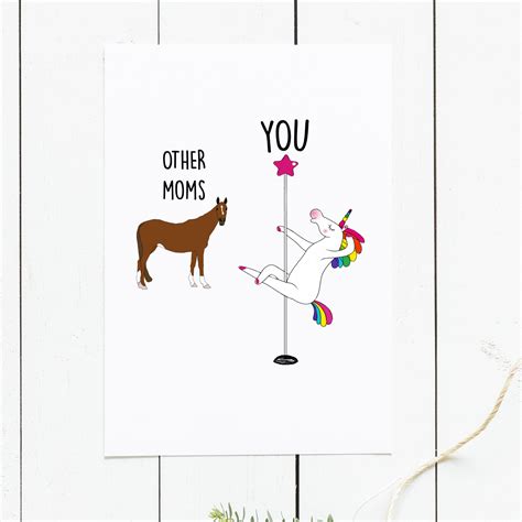 Funny Mothers Day Card For Mom From Daughter Inappropriate Etsy Australia