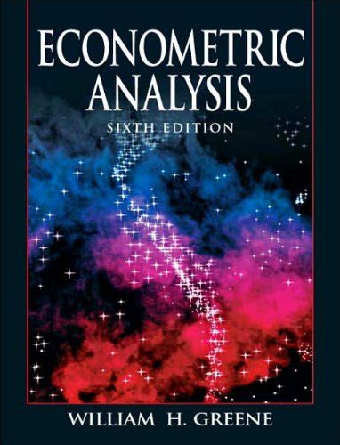 Econometric Analysis 9780131587199 Economics Books