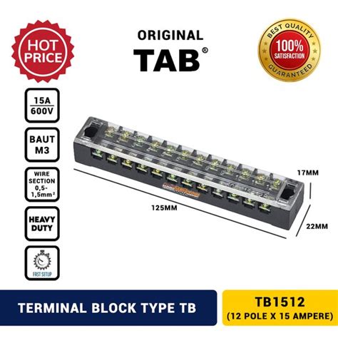 Jual Terminal Block Tab Tb Blok Kabel Di Lapak Indolistrik Bukalapak