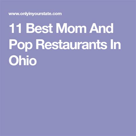 Here Are Of The Best Mom And Pop Restaurants In Ohio Pops