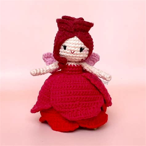 Reversible Rose Fairy Amigurumi Pattern Flower Crochet Etsy Canada