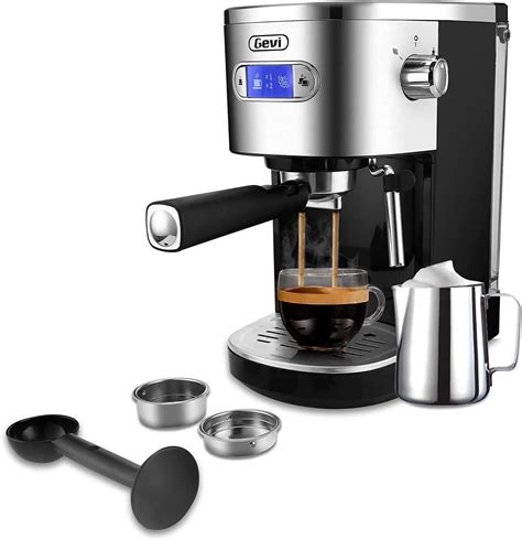 Gevi Espresso Machine Fast Heating Black Black