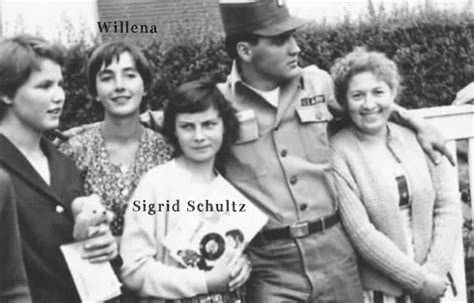 Willena Joyce Sigrid Schutz Elvis Presley Army Elvis Presley