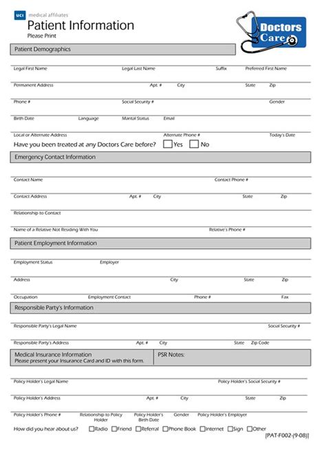 Printable Medical Forms For Doctors Printable Forms Free Online