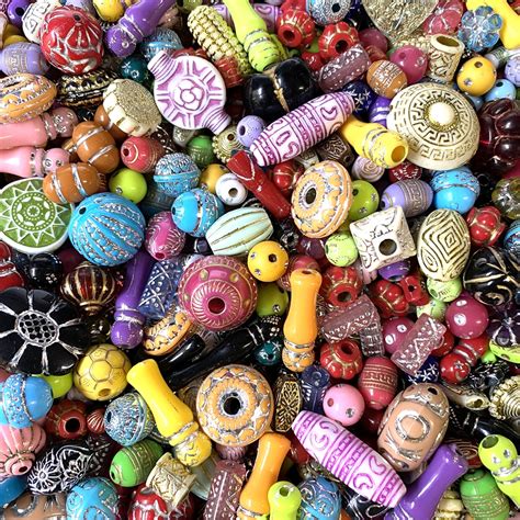 Bead Mix Bright Colors Assorted Sizes Bdcandy Acrylic Bright Mixed Beads Bead Designer B