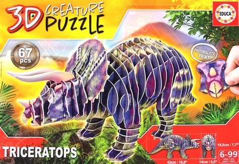 Puzzle D Dinozaury Triceratops El Dystrybucja Educa Seria