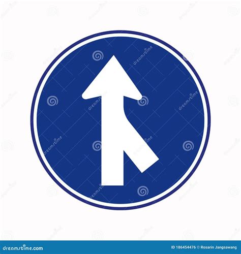 Merge Traffic Road Sign, Vector Illustration, Isolate on White Background Label Stock Vector ...