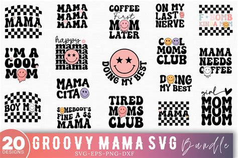 Groovy Mama Svg Bundle Funny Mom Svg Graphic By Regulrcrative