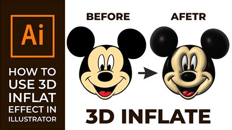 How To Use 3d Inflate Effect In Illustrator Illustrator Tutorials