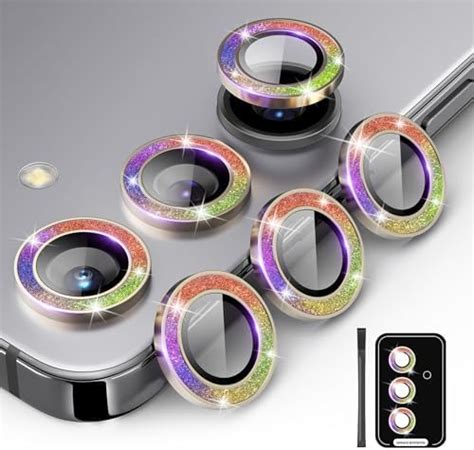 Kanosan For Galaxy S24 Camera Lens Protector Glitter Bling Individual Aluminium