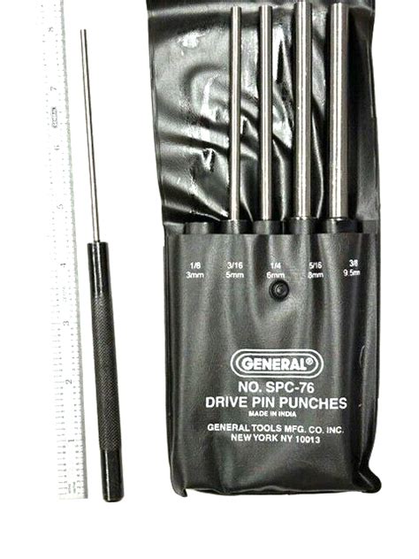 General Tools Piece Long Drive Pin Punch Set