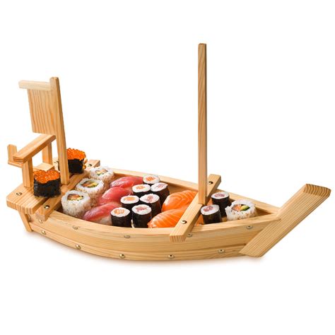 Plateau de Présentation Bateau pour Sushi L 50 à 70 cm Pujadas Bois