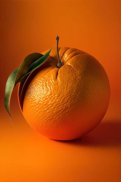 Premium Ai Image Fresh Orange Fruits With Leaves Generative Ai