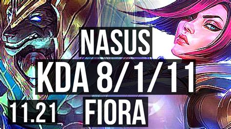 Nasus Vs Fiora Top 8 1 11 1100 Games 1 7m Mastery Legendary