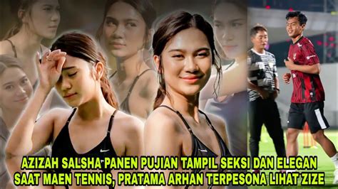 AZIZAH SALSHA PANEN PUJIAN TAMPIL SEKSI DAN ELEGAN SAAT MAEN TENNIS