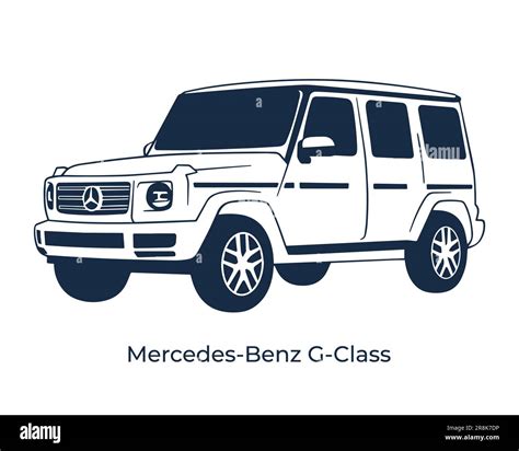 Vector Silhouettes Icons Of Mercedes Brand Cars Stock Vector Image And Art Alamy