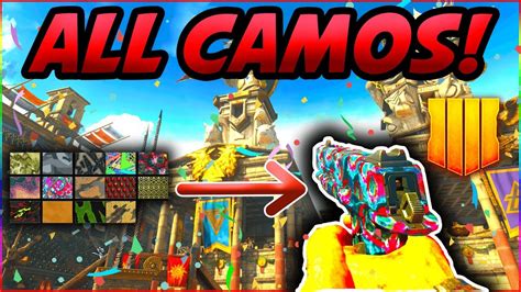 Bo4 Zombies All Camos Showcase Call Of Duty Black Ops 4 Zombies