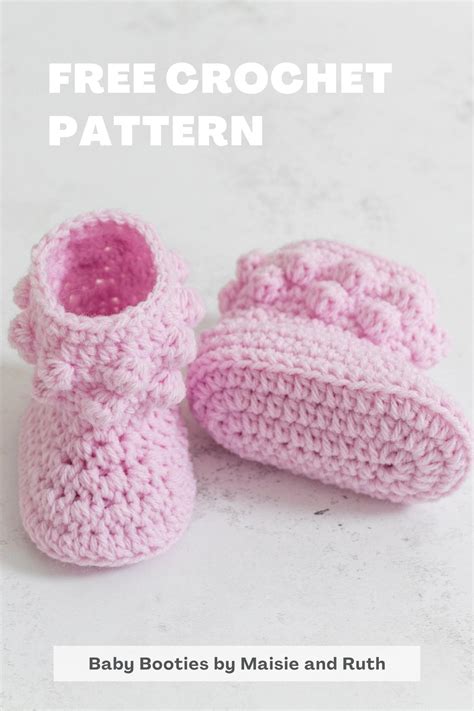 Cute And Easy Crochet Baby Booties Free Pattern Maisie And Ruth