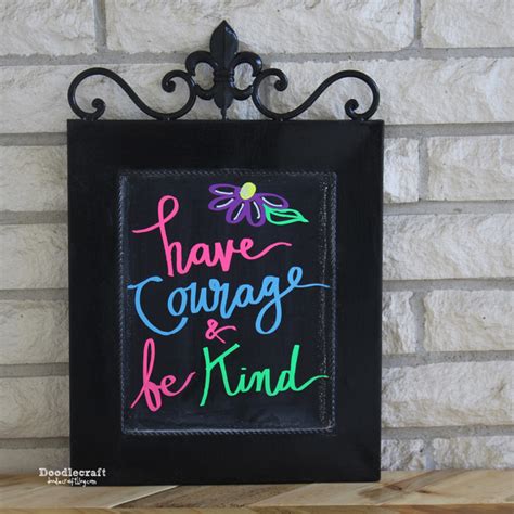 Doodlecraft: Chalkboard Wall Art with Neon Chalk Markers!