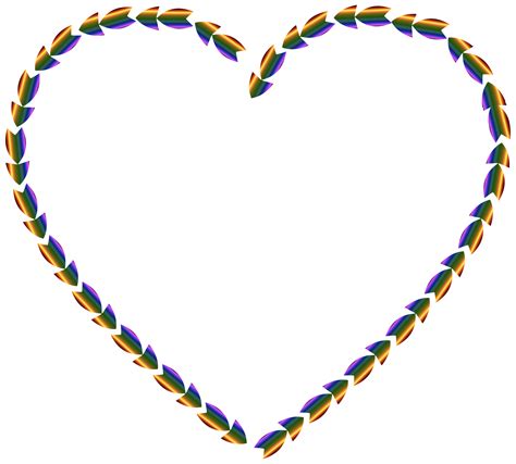 Rainbow Heart Clip Art Image Clipsafari