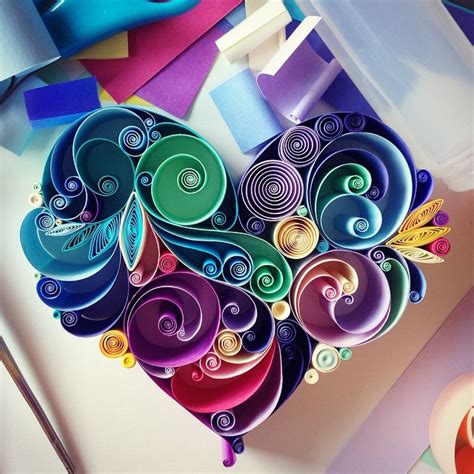 Quilled Colorful Paper Design By Sena Runa Icanbecreative