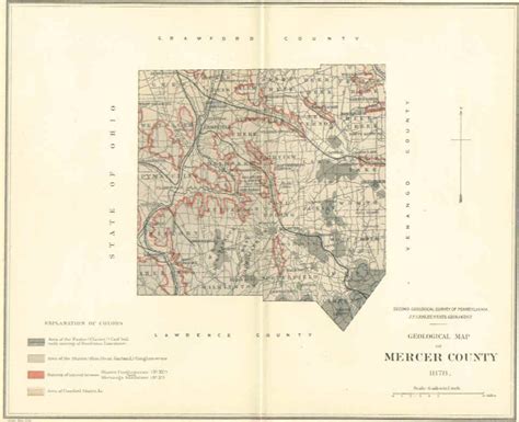 Geological Map of Mercer County 1878