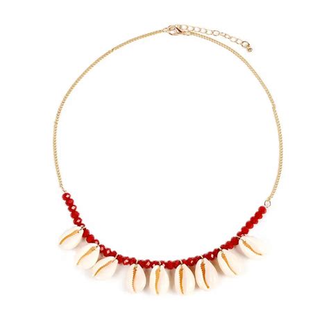 Free Shipping Boho Puka Sea Shell Pendant Choker Necklace For Women