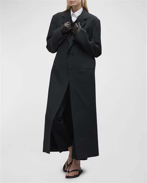 THE ROW Cheval Single Breasted Wool Mohair Coat Neiman Marcus