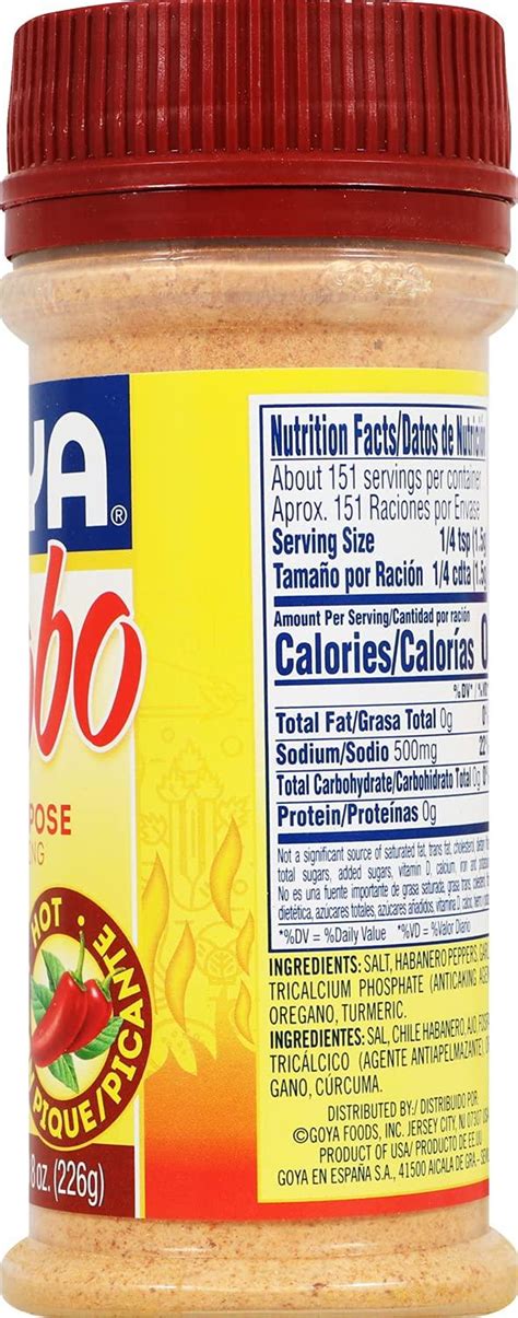 Goya Adobo All Purpose Seasoning Hot 8oz Spicy Flavor Enhancer For