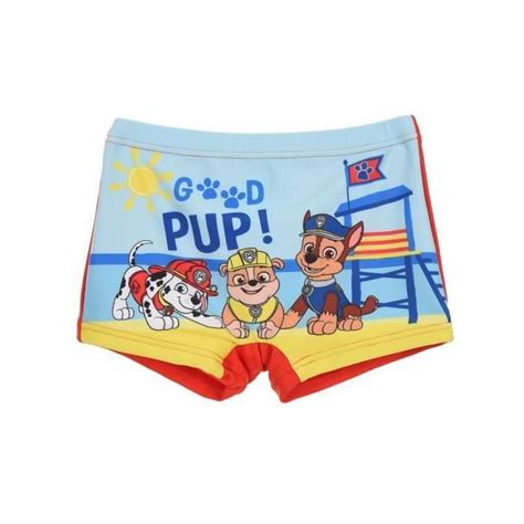 Chase Marcus Slip de Bain garçon Pat Patrouille Maillot de Bain Paw