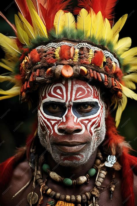 Premium AI Image | Huli Papua New Guinea The Huli are one of the most ...