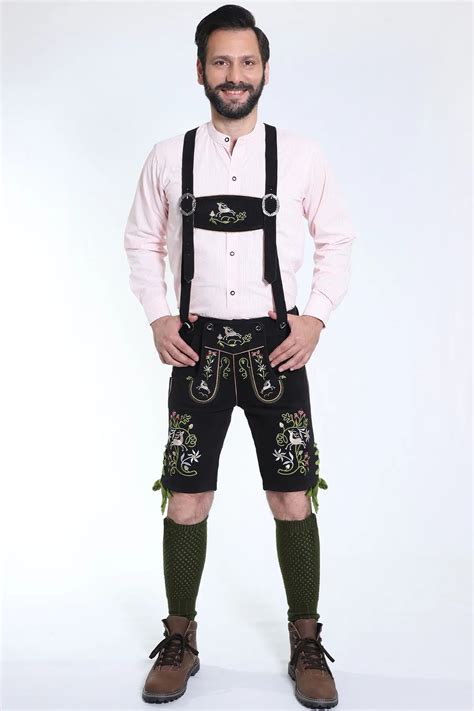 Authentic Black Bavarian Lederhosen Classic