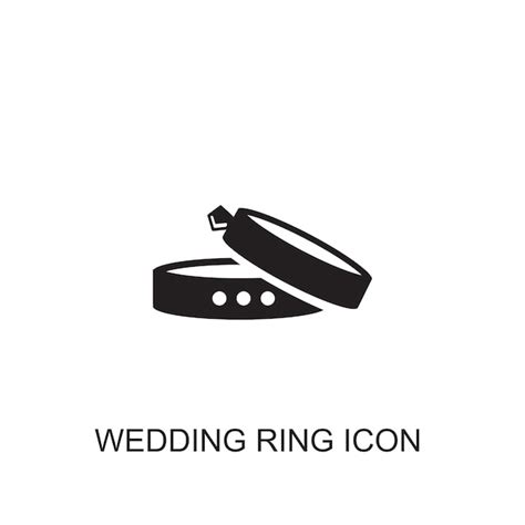 El Icono Vectorial Del Anillo De Bodas Vector Premium