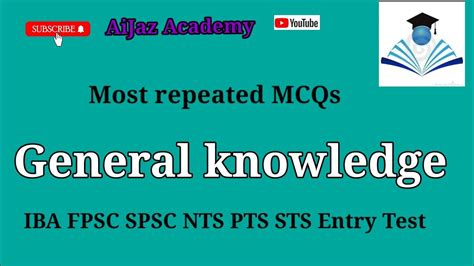 Iba To Top General Knowledge Most Important Mcqs Most Repeated