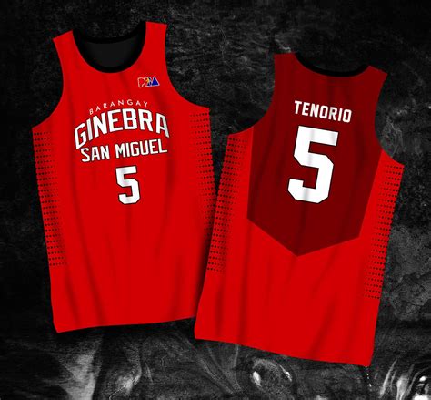 Pba Jersey Barangay Ginebra San Miguel Tenorio Red White Full