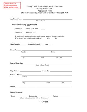 Fillable Online Hphs Dist113 RYLA Application 13 Pdf Hphs Dist113 Fax