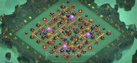 Best Anti 2 Stars Base Th10 With Link Hybrid Town Hall Level 10 Base