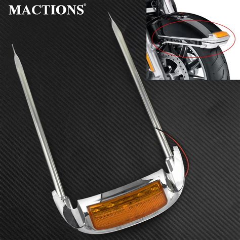 Motorrad Chrome Fender Trim Lampe Luft Fl Gel Kotfl Gel Vorne Schiene