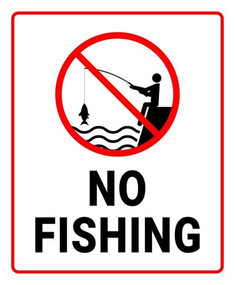 Premium Vector No Fishing Sign