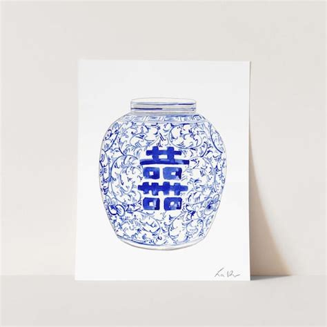 Art Print Blue And White Ginger Jar No Ginger Jar Art Etsy